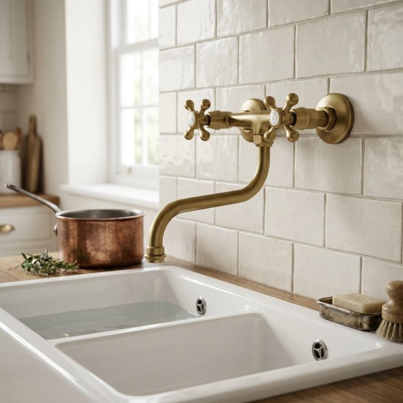 Aquanello Heritage Ascot Klassieke Keuken Muurkraan  Brons BN-4111-HA